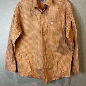 Cinch Tangerine Checkered Shirt